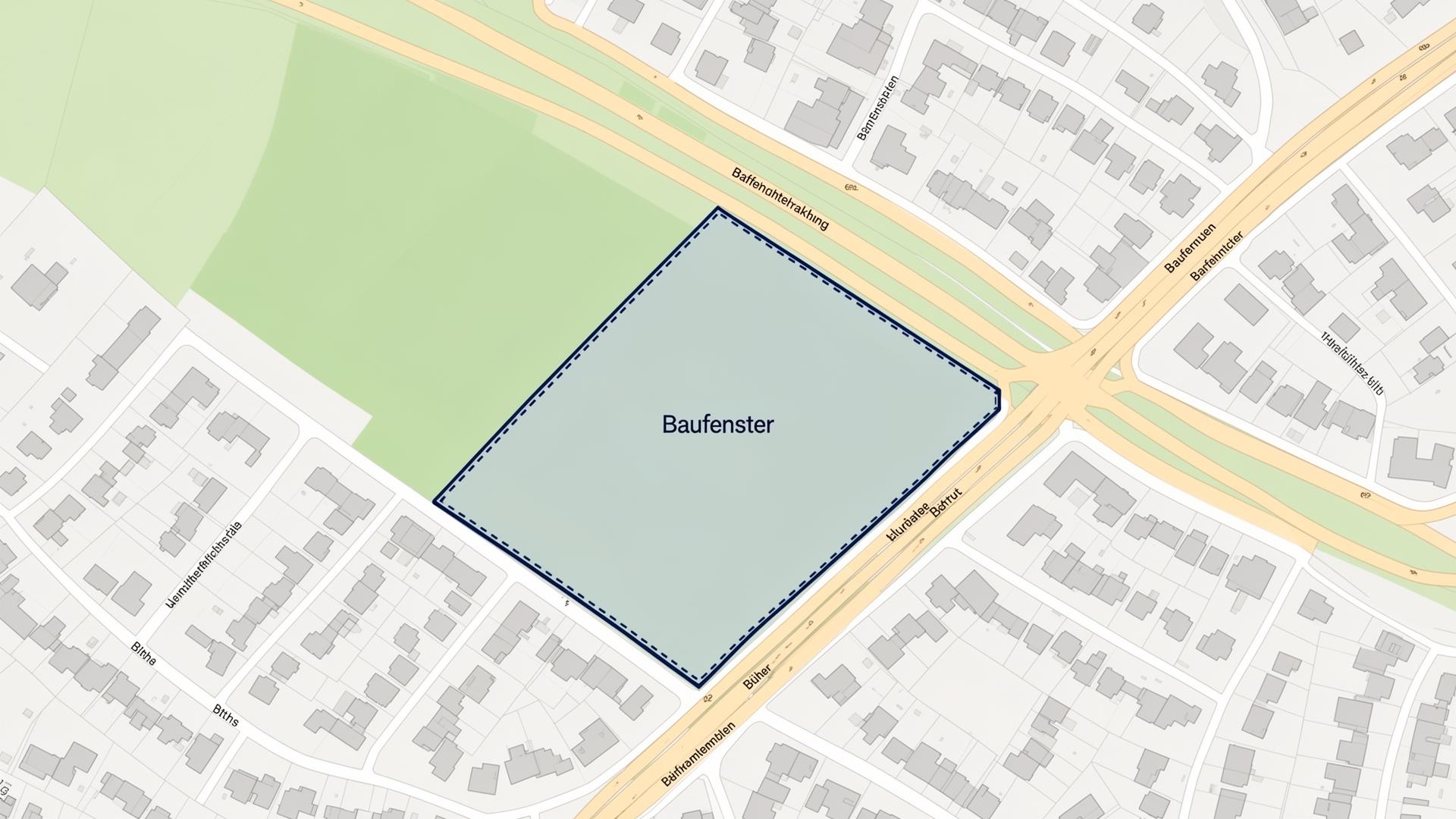 Baufenster auf Kartenausschnitt